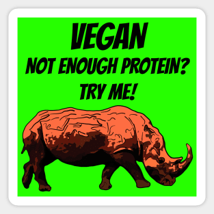 Funny Vegan Rhino Sticker